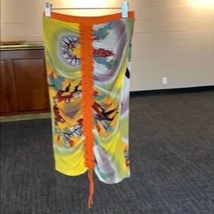 Jean Paul Gaultier tropical print skirt